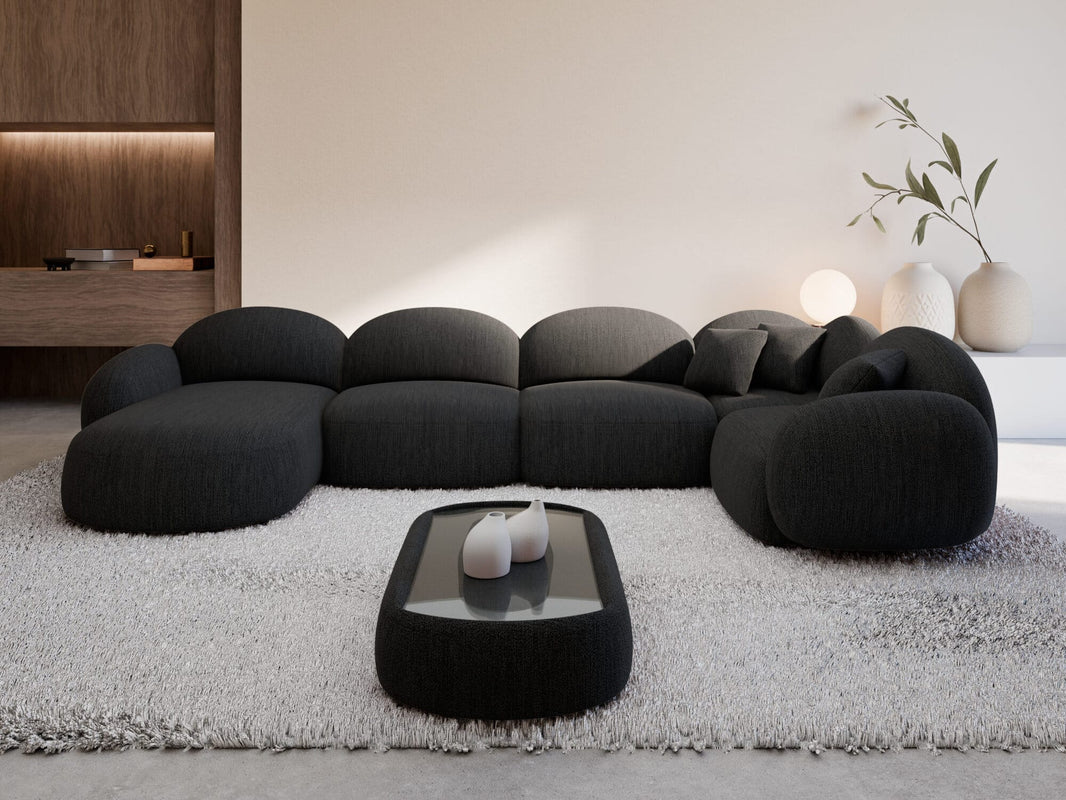 XL Wohnlandschaft Mirello U-Form aus Stoff