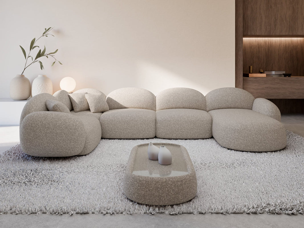 XL Wohnlandschaft Mirello U-Form aus Stoff