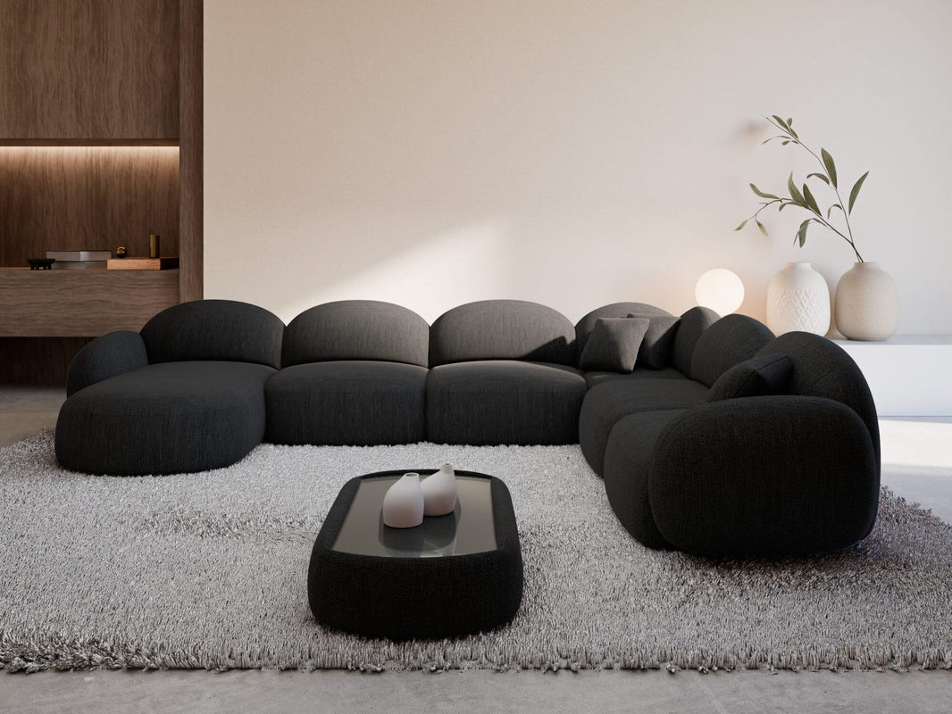 Wohnlandschaft Mirello XXL U-Form in Stoff