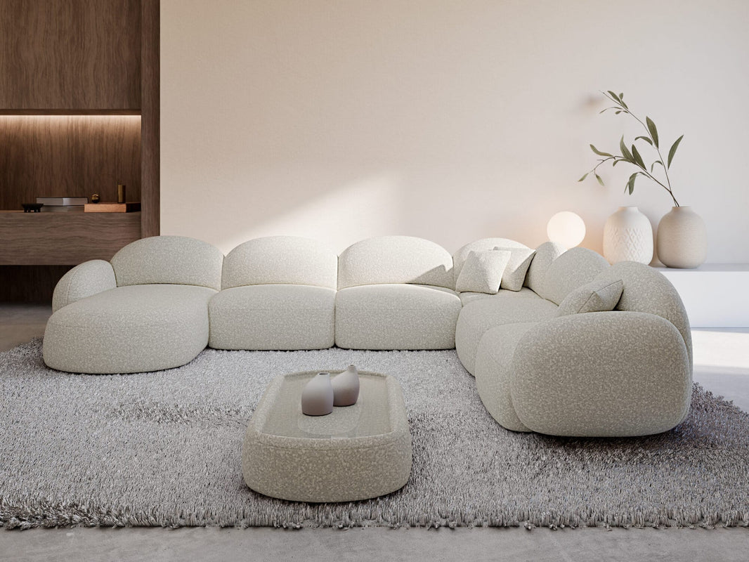 Wohnlandschaft Mirello XXL U-Form in Stoff
