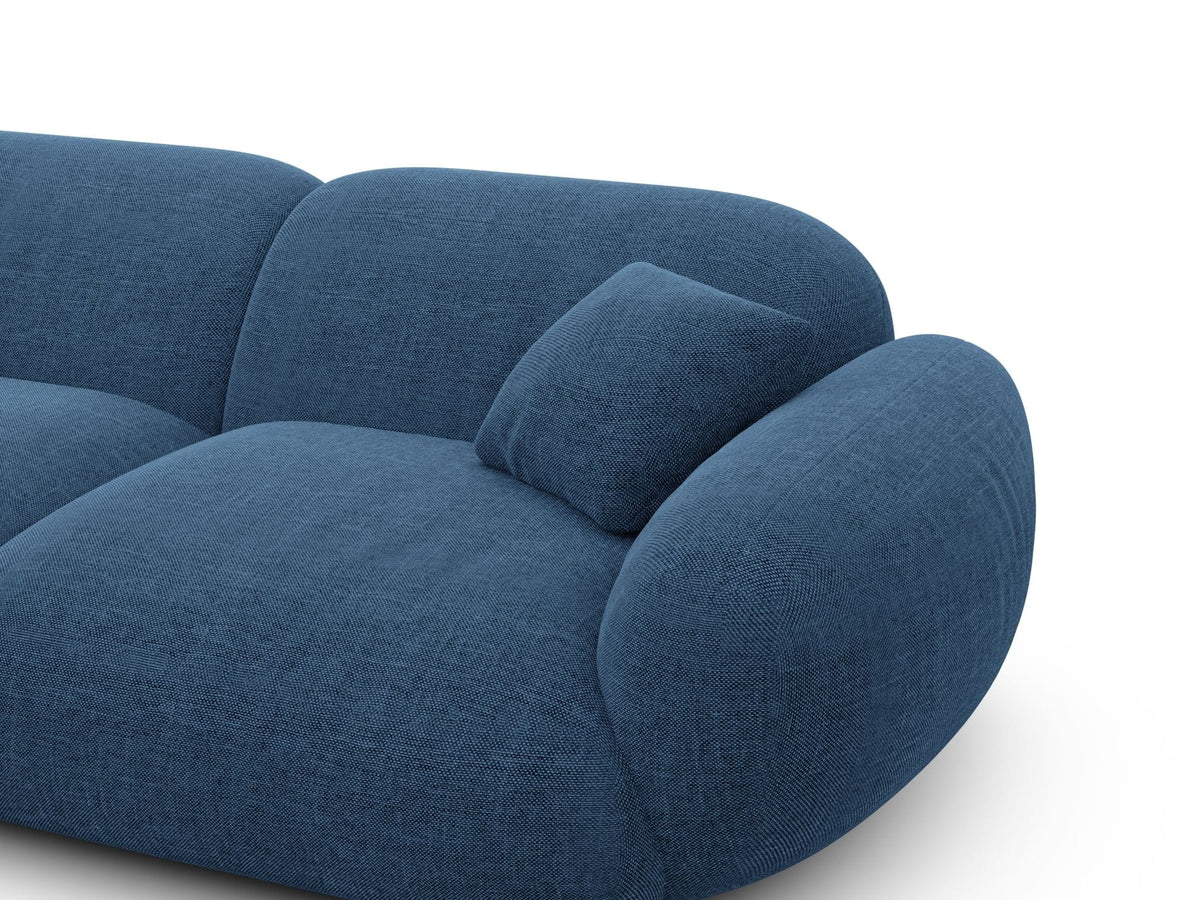 Ecksofa Alcazar L-Form aus Stoff Kurz Dunkelblau