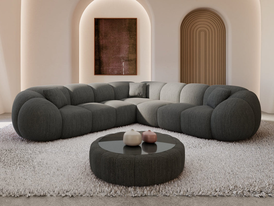 Couch Valderosa L-Form in Stoff