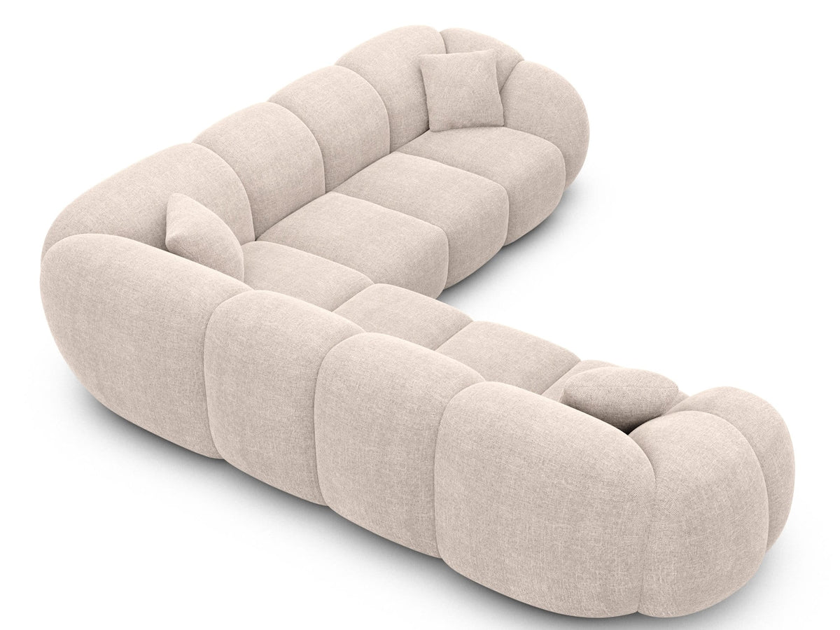 Couch Valderosa L-Form in Stoff Beige