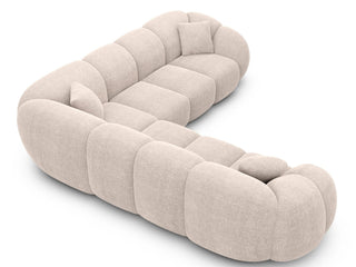 Couch Valderosa L-Form in Stoff Beige