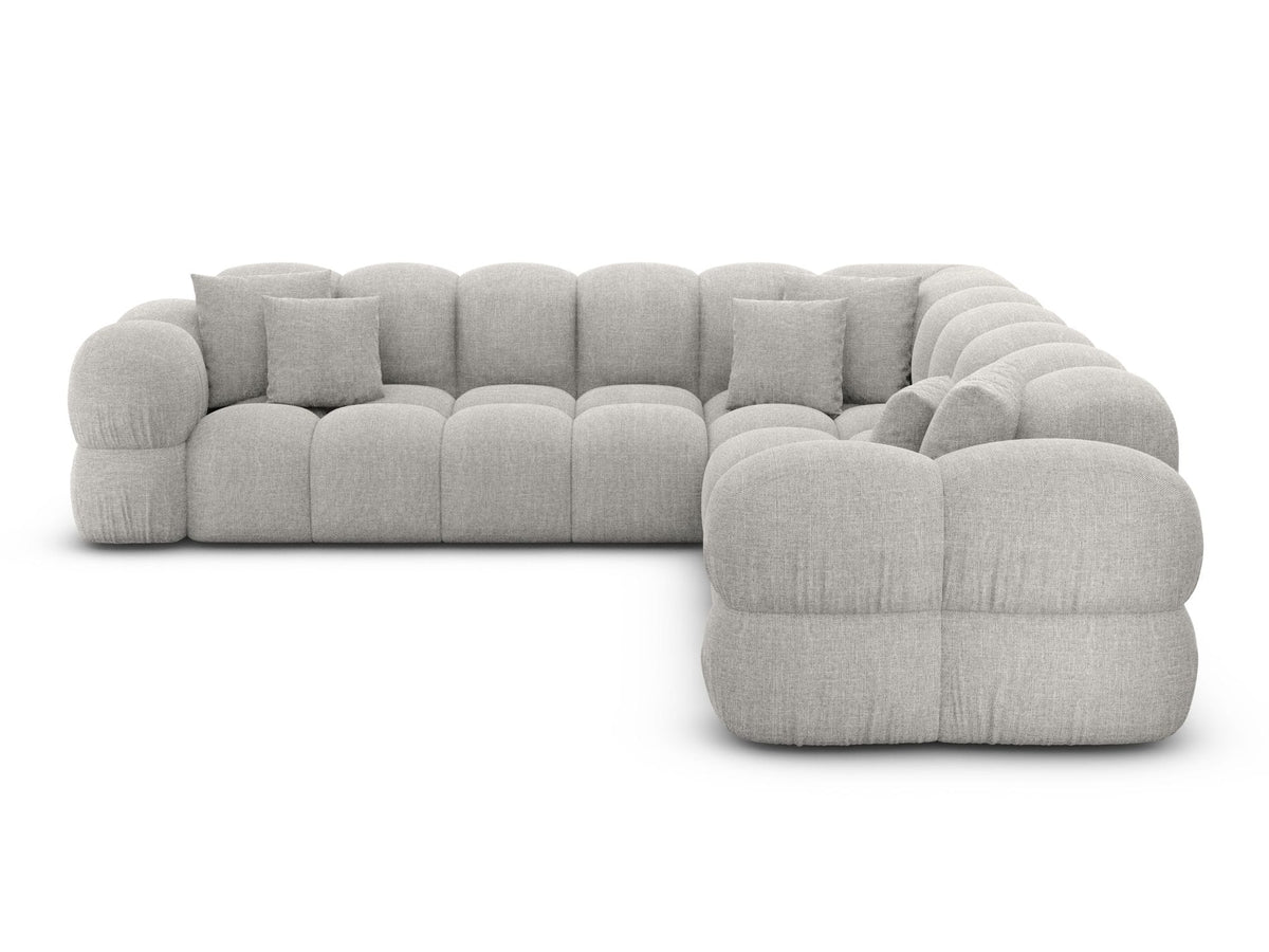 Couch Monteverde L-Form in Stoff Hellgrau