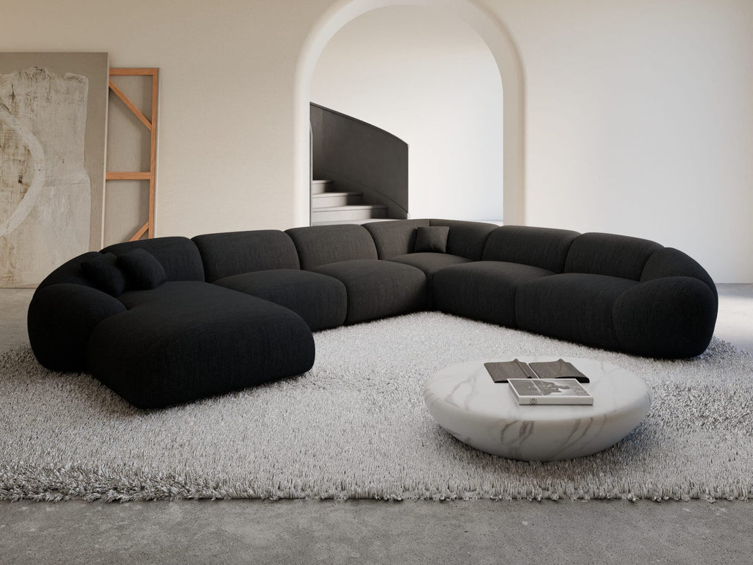 XXL Wohnlandschaft Solverde U-Form aus Stoff