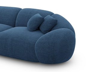 XXL Wohnlandschaft Solverde U-Form aus Stoff Dunkelblau