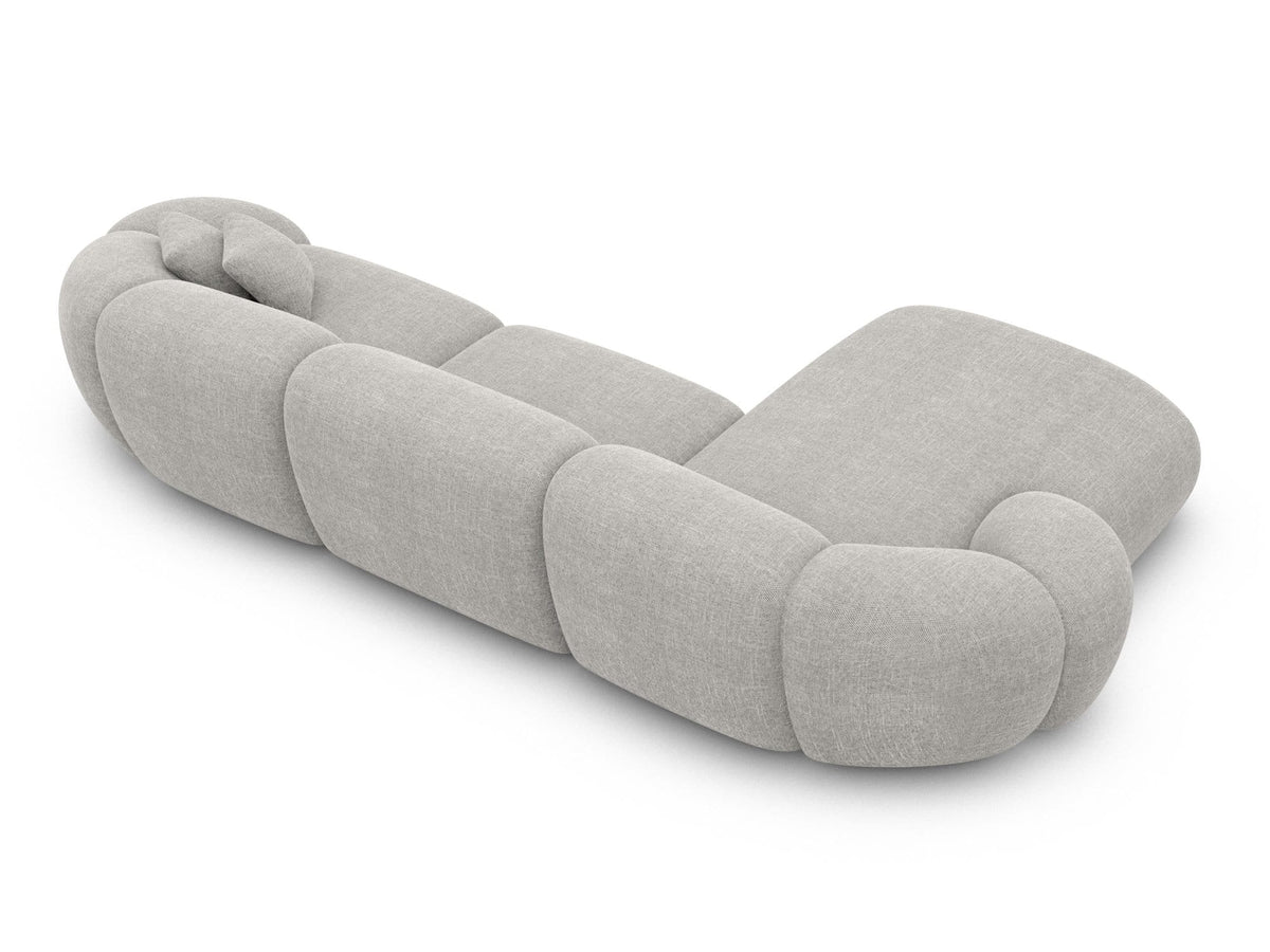 Stoff Ecksofa Solverde L-Form Hellgrau