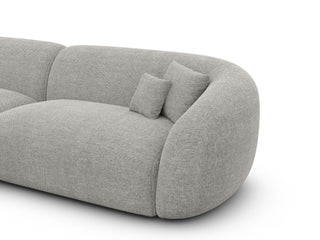 Stoff Ecksofa Sorelia L-Form Kurz Hellgrau
