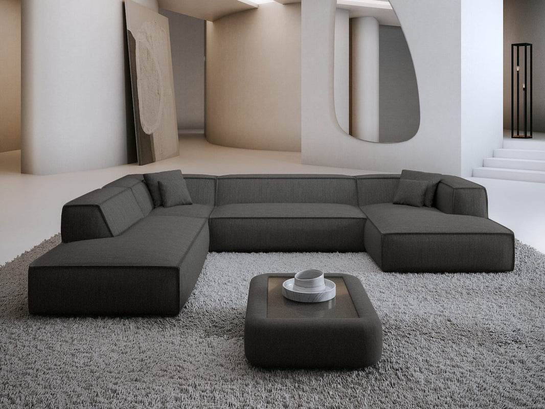 Wohnlandschaft Liranda Lounge U-Form aus Stoff