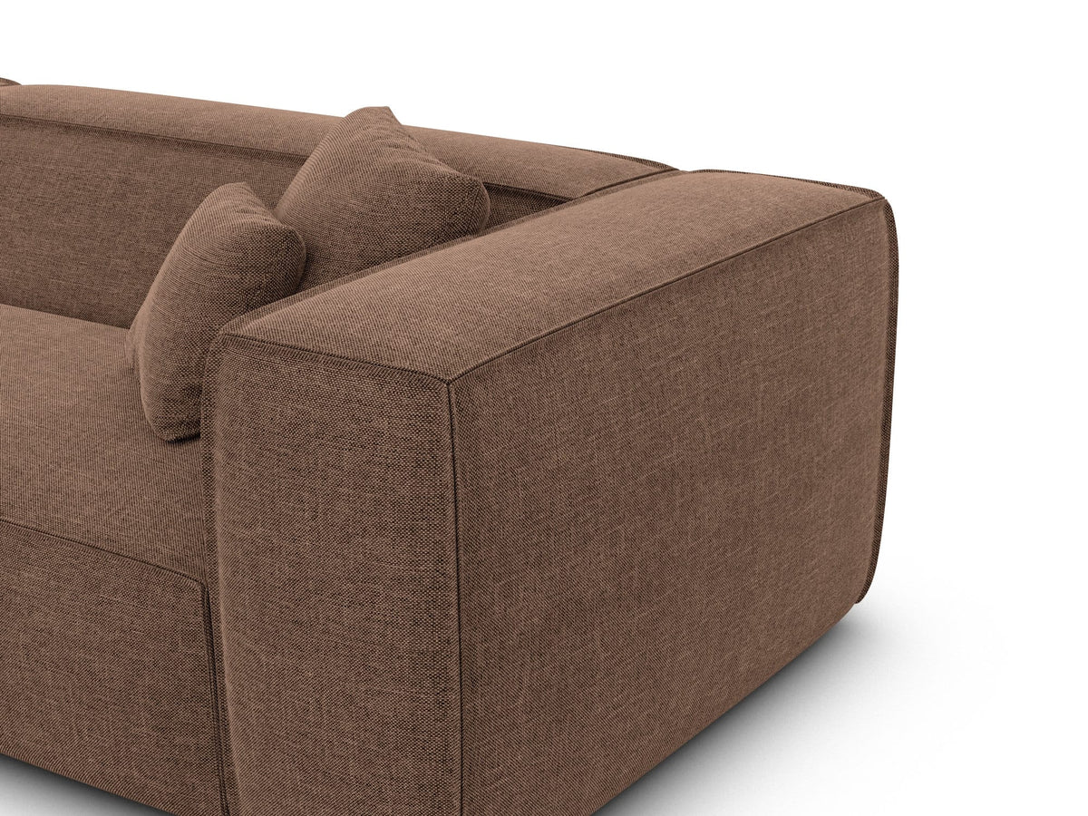 Stoff Ecksofa Liranda L-Form Braun