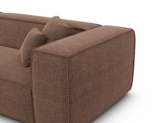 Stoff Ecksofa Liranda L-Form Braun