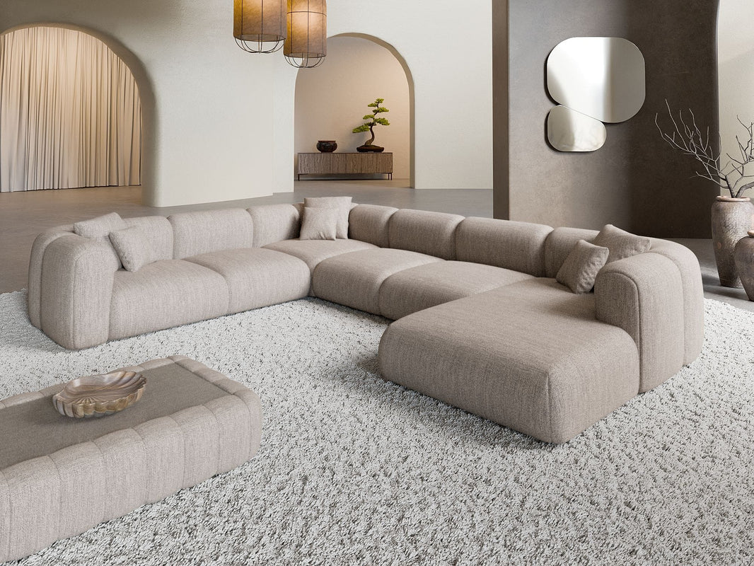 XXL Stoff Wohnlandschaft Venturia U-Form