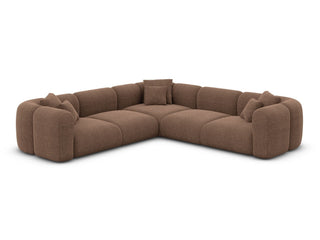 Stoff Ecksofa Venturia L-Form Braun