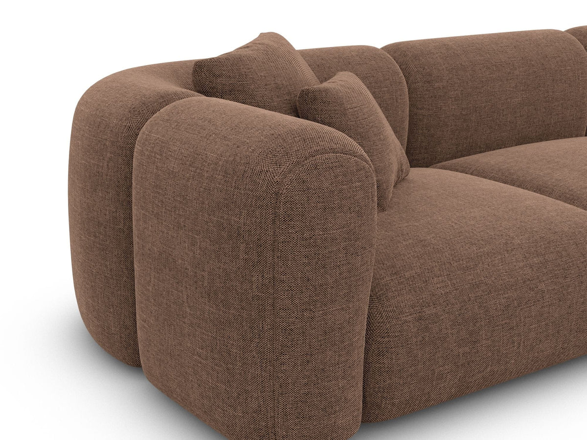 Stoff Ecksofa Venturia L-Form Braun