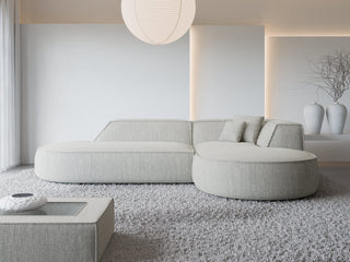 Couch Monterola Lounge L-Form in Stoff Hellgrau