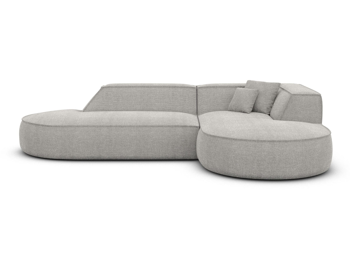Couch Monterola Lounge L-Form in Stoff Hellgrau