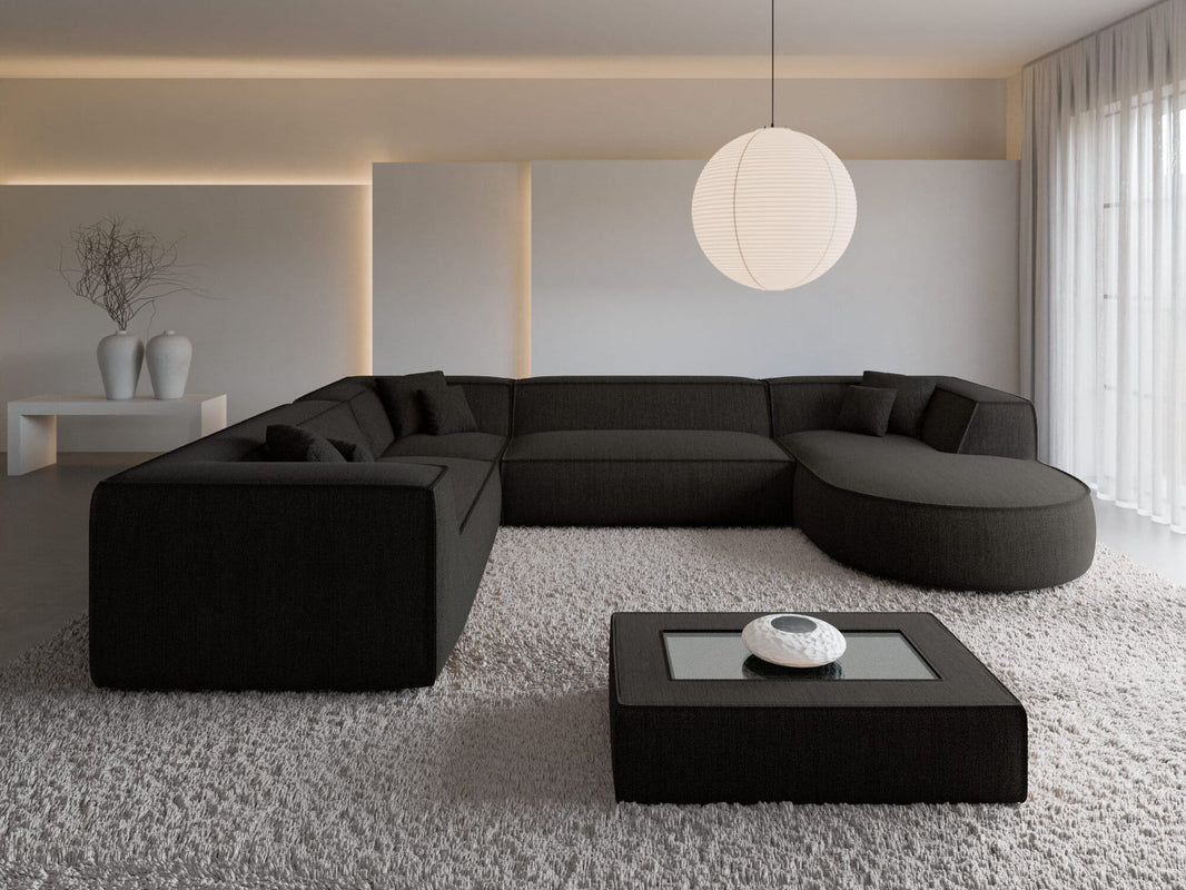 XXL Wohnlandschaft Monterola U-Form aus Stoff