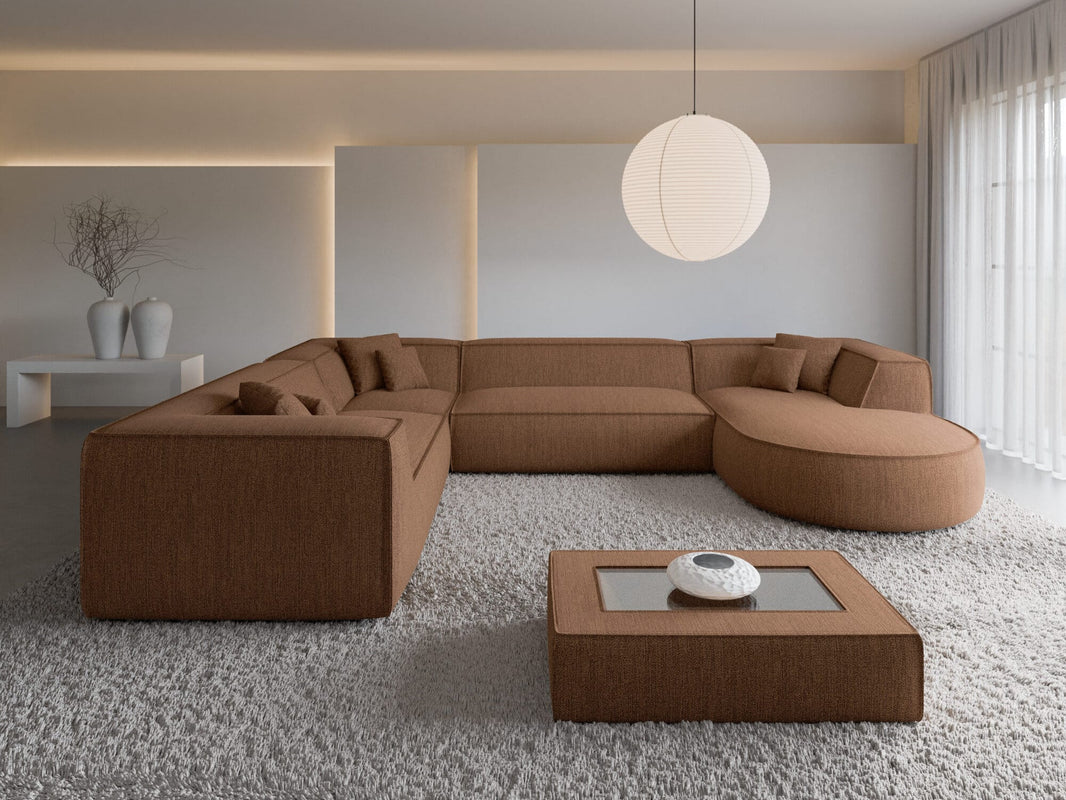XXL Wohnlandschaft Monterola U-Form aus Stoff