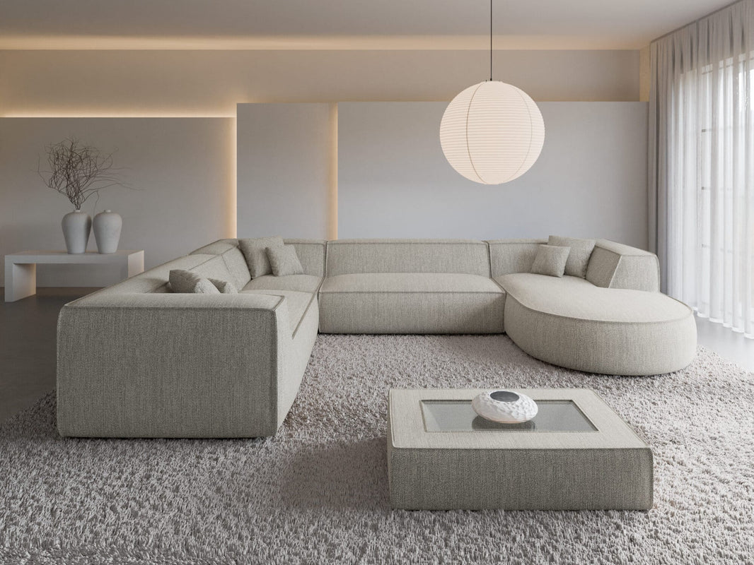 XXL Wohnlandschaft Monterola U-Form aus Stoff
