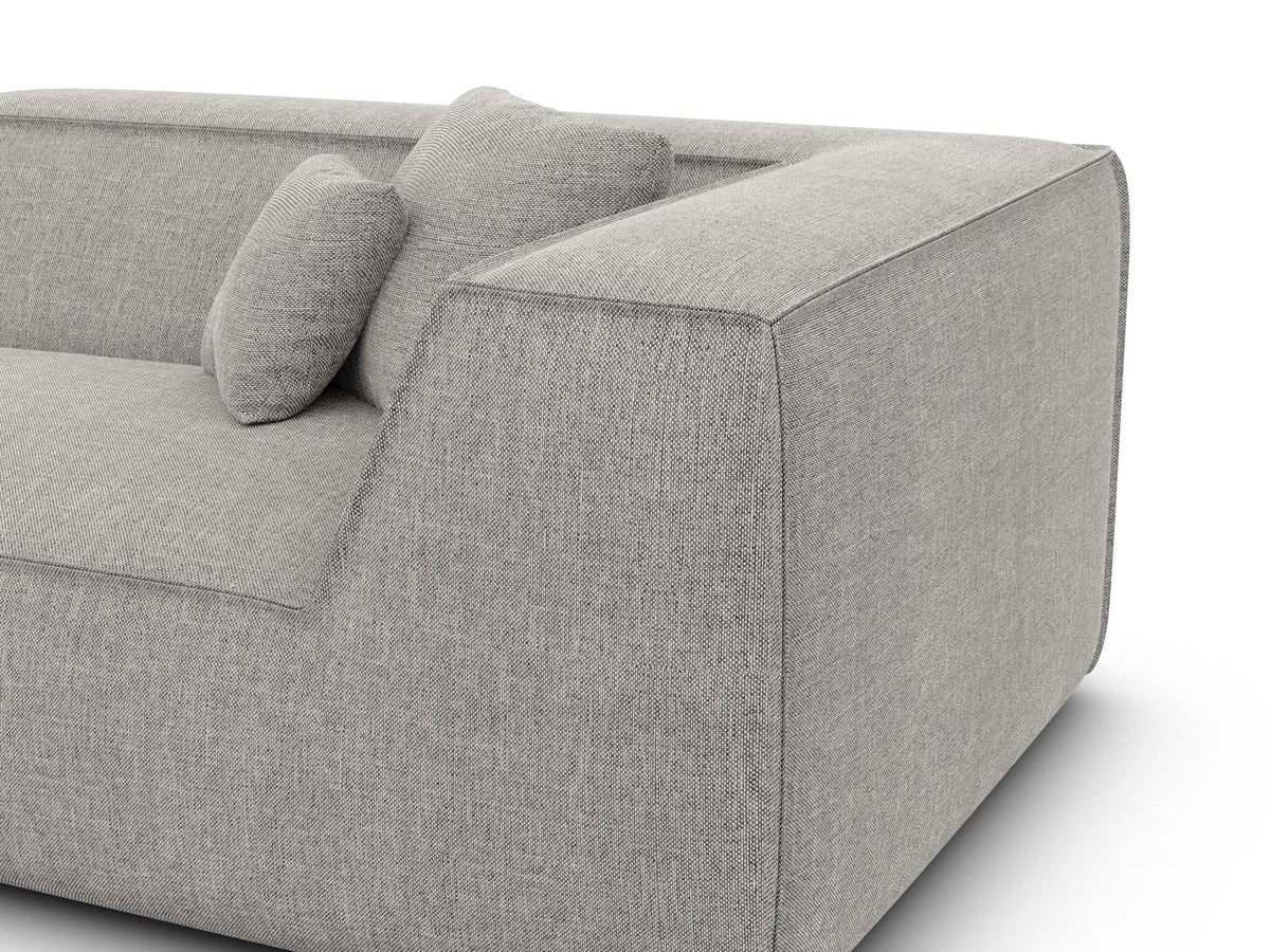 XXL Wohnlandschaft Monterola U-Form aus Stoff Hellgrau