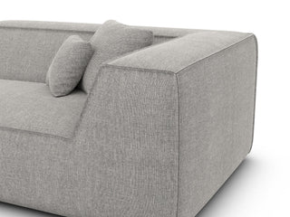 XXL Wohnlandschaft Monterola U-Form aus Stoff Hellgrau