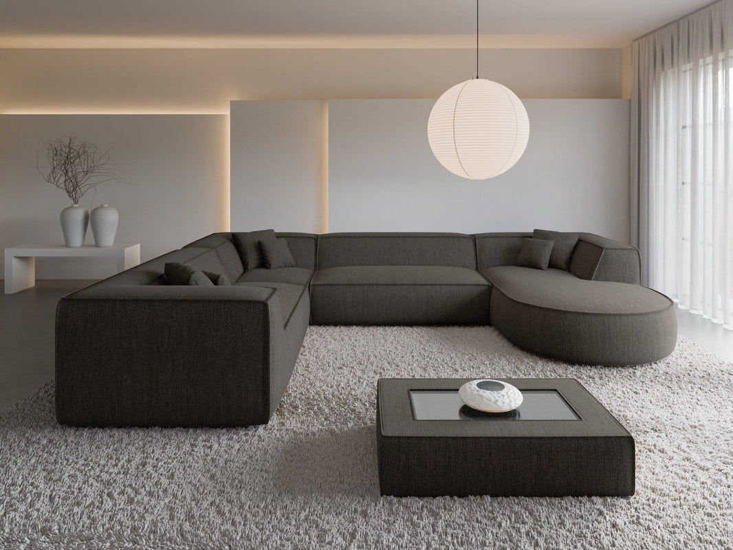 XXL Wohnlandschaft Monterola U-Form aus Stoff