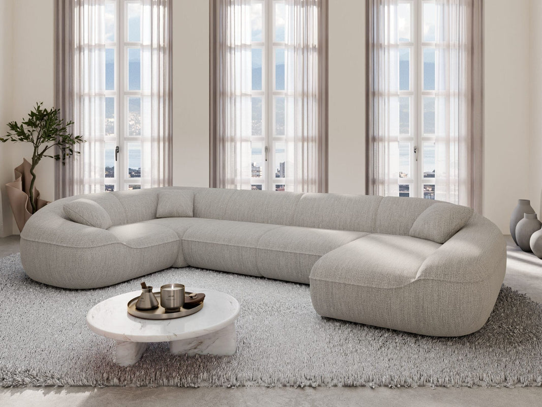 XL Stoff Wohnlandschaft Solmare U-Form