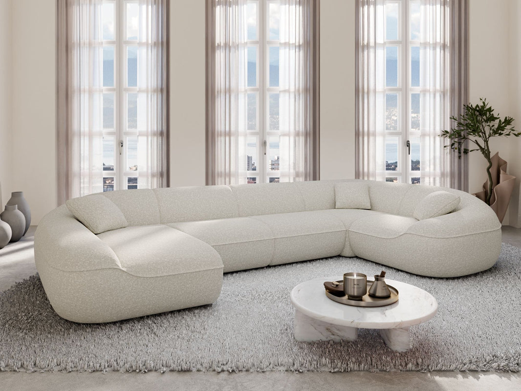 XL Stoff Wohnlandschaft Solmare U-Form