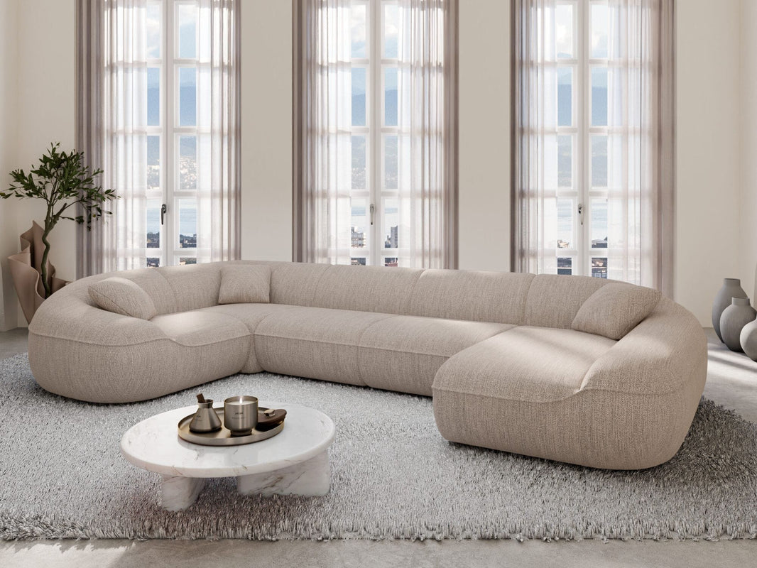 XL Stoff Wohnlandschaft Solmare U-Form