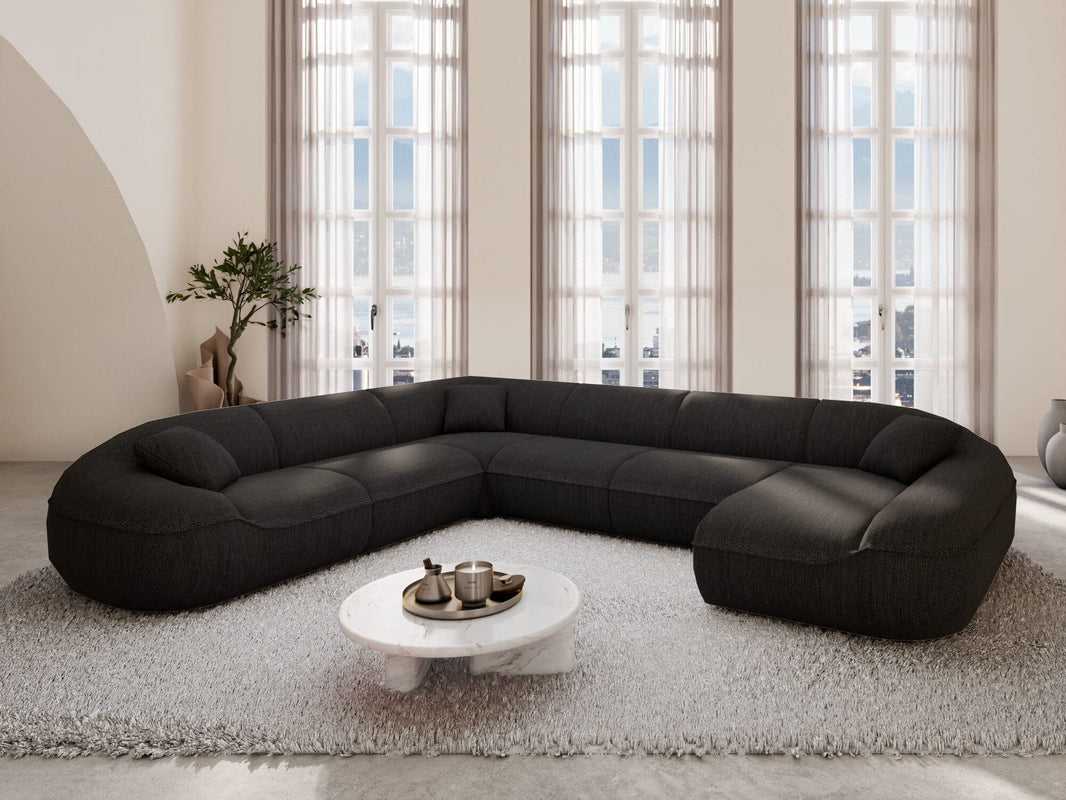 XXL Stoff Wohnlandschaft Solmare U-Form