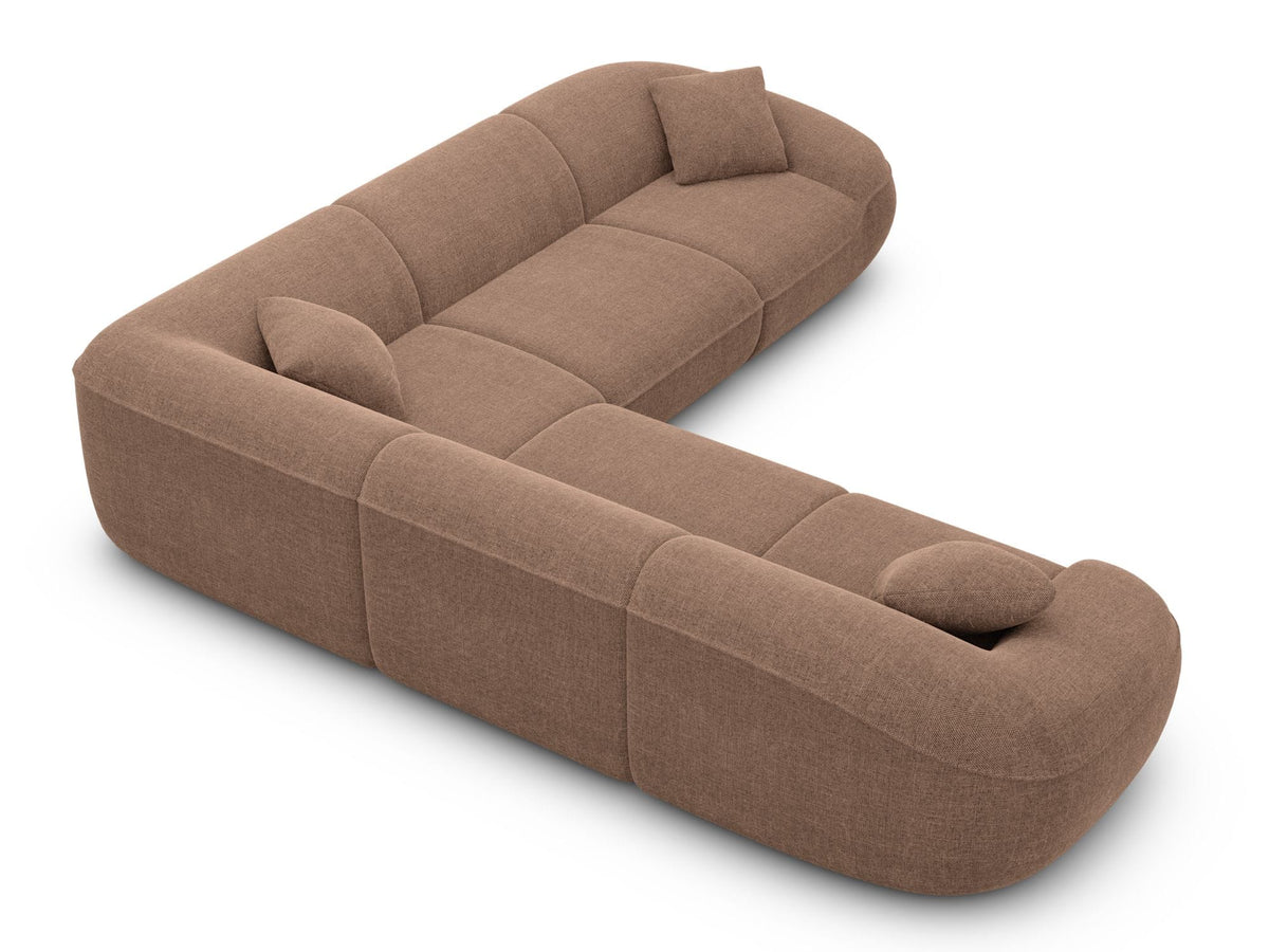 Stoff Ecksofa Solmare L-Form Braun