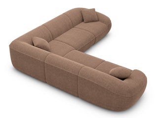 Stoff Ecksofa Solmare L-Form Braun