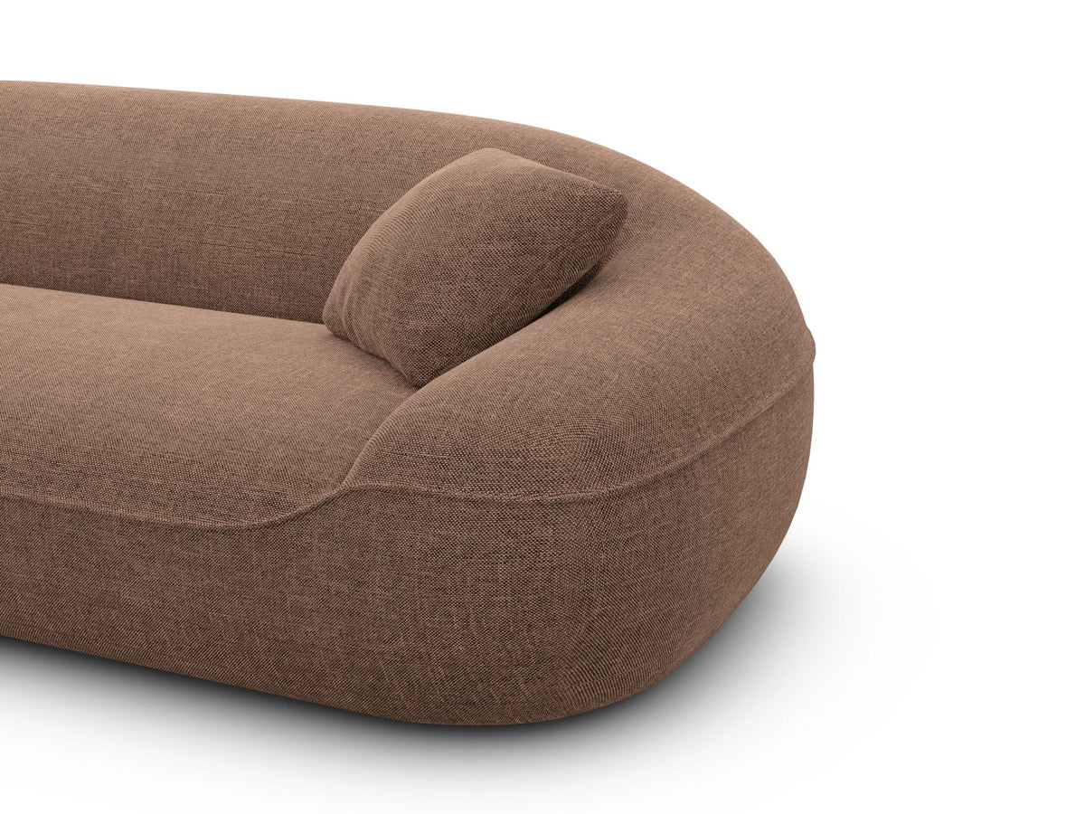 Stoff Ecksofa Solmare L-Form Braun