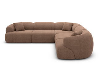 Couch Monteluna L-Form in Stoff Braun