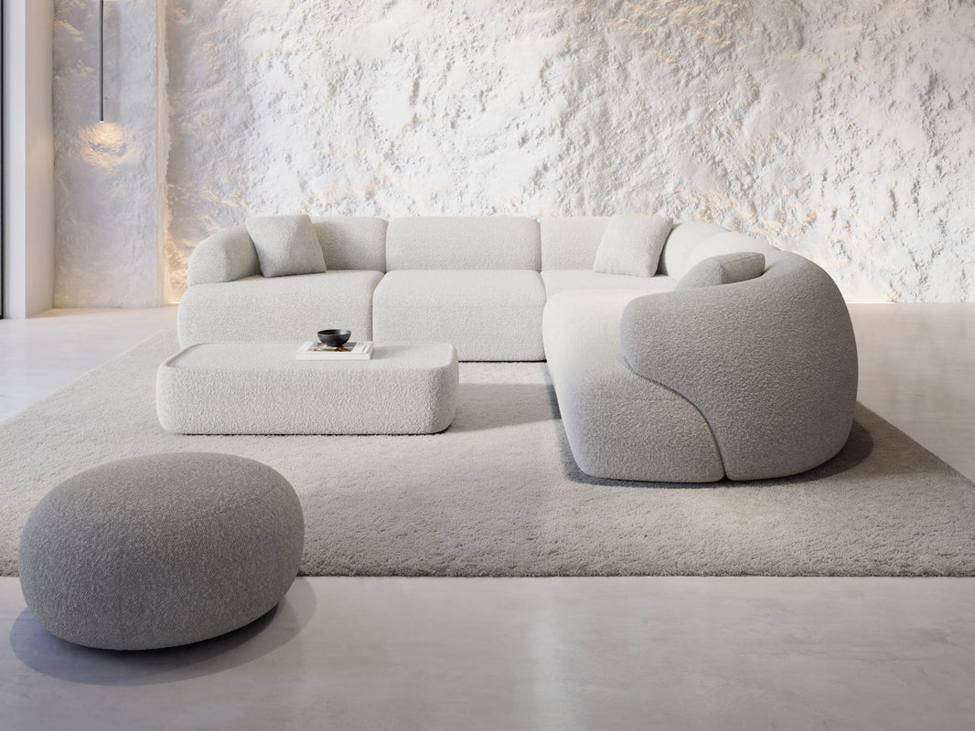 Couch Monteluna L-Form in Stoff