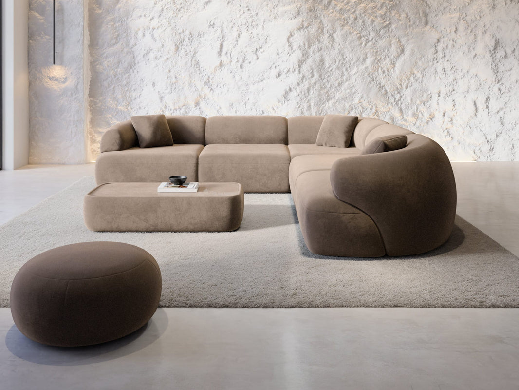 Couch Monteluna L-Form in Stoff