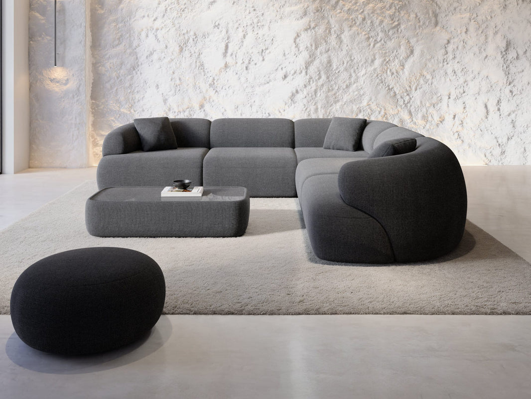Couch Monteluna L-Form in Stoff
