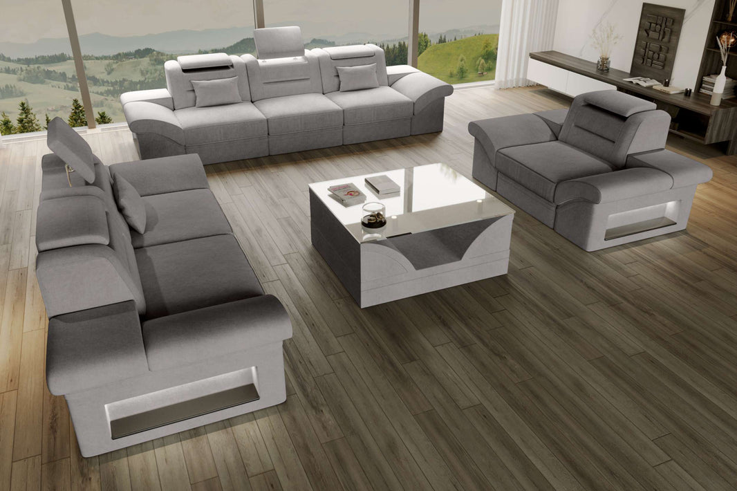 Polster-Sofagarnitur Monza, 3-Sitzer, 2-Sitzer und Sessel