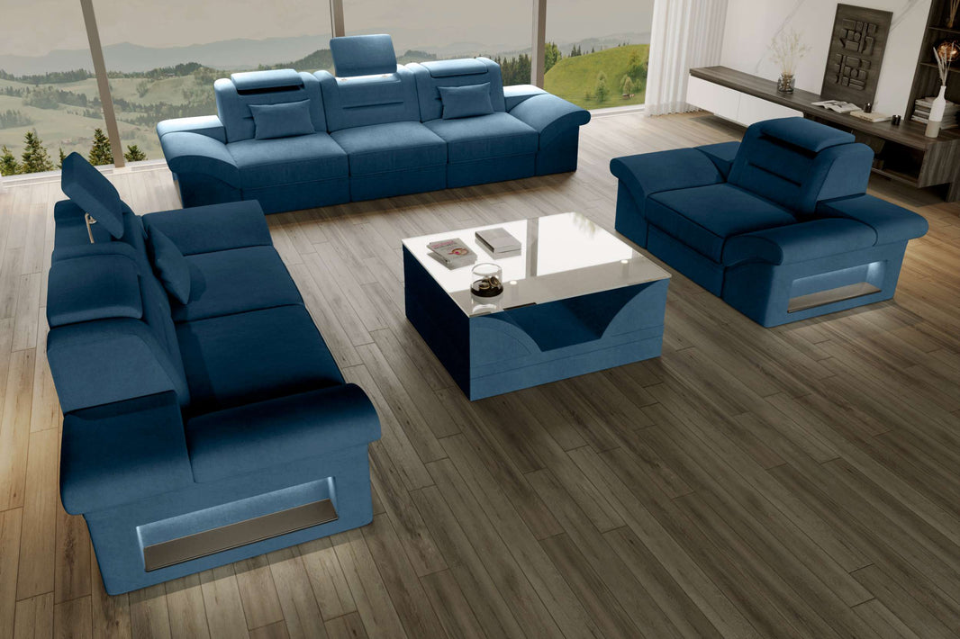 Polster-Sofagarnitur Monza, 3-Sitzer, 2-Sitzer und Sessel