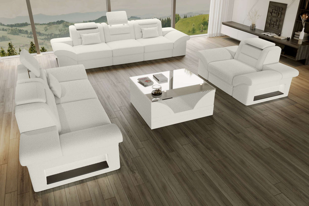 Polster-Sofagarnitur Monza, 3-Sitzer, 2-Sitzer und Sessel