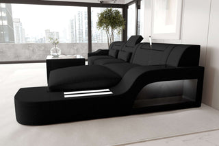 Ecksofa Palermo L Form Stoffsofa Schwarz