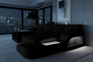 Ecksofa Palermo L Form Stoffsofa Schwarz