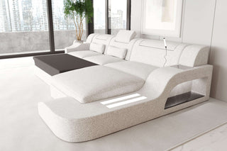 Ecksofa Palermo L Form Stoffsofa Schwarz