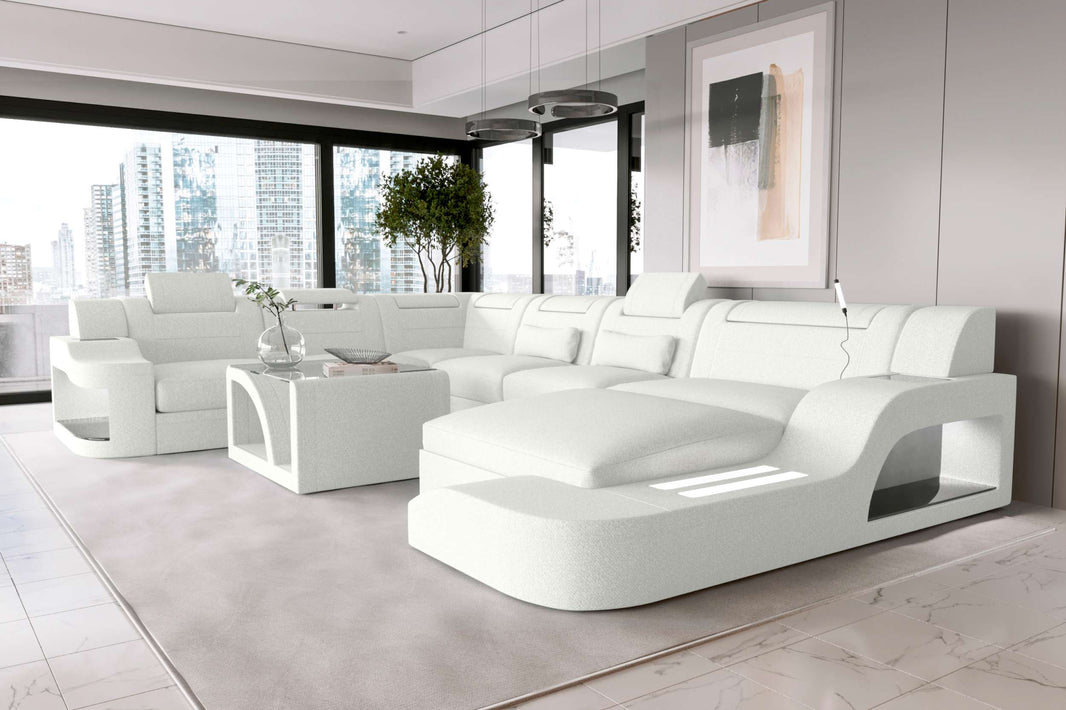 XXL Wohnlandschaft Palermo Stoffsofa