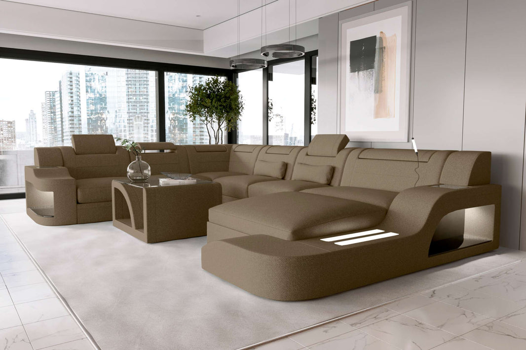 XXL Wohnlandschaft Palermo Stoffsofa