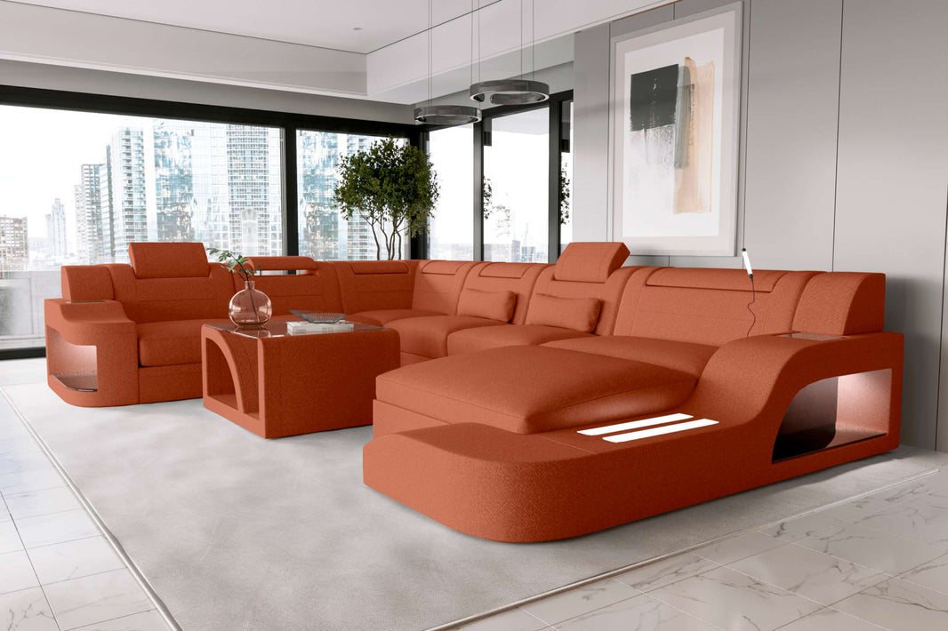 XXL Wohnlandschaft Palermo Stoffsofa