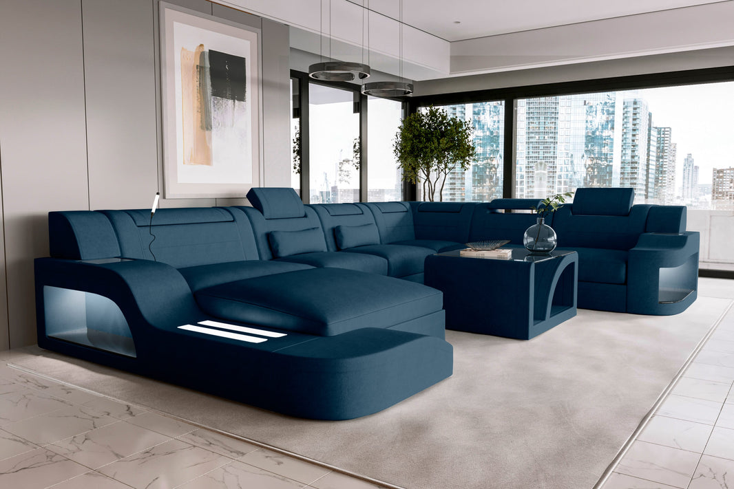 XXL Wohnlandschaft Palermo Stoffsofa