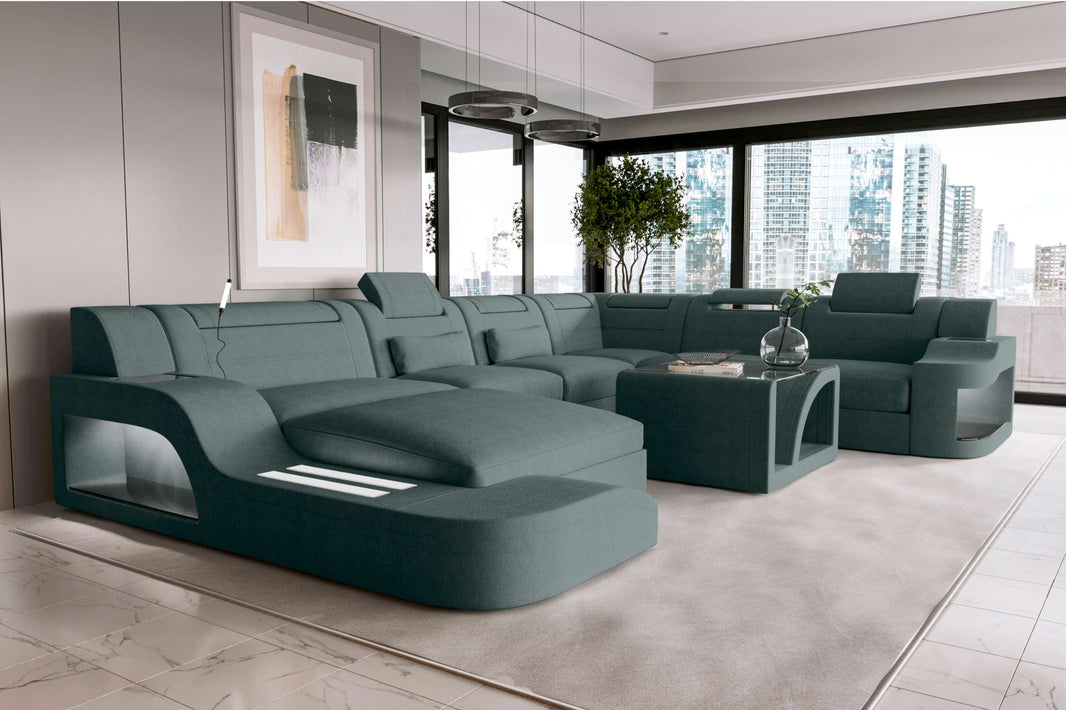 XXL Wohnlandschaft Palermo Stoffsofa