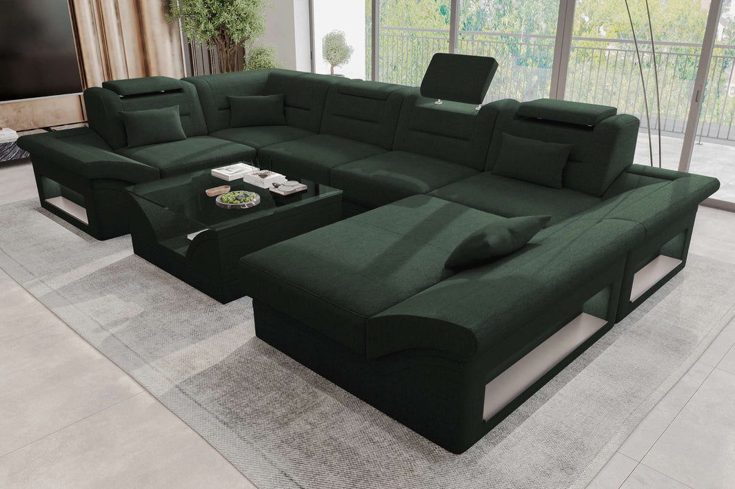 Wohnlandschaft Enzo U Form Stoffsofa